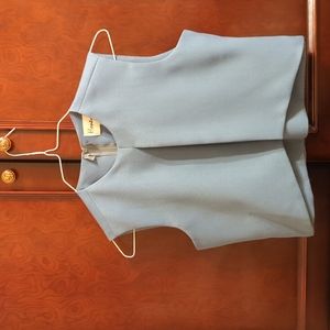 Sleeveless crop top, dusty blue, size medium